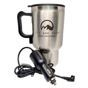 Heated Travel Mug with Car Charger 540ml (15 Oz), Stainless Steel